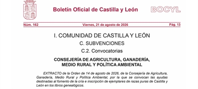 Castilla y Le�n convoca ayudas por dos millones de euros para fomentar la cr�a y conservaci�n de razas aut�ctonas
