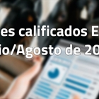 Animales calificados EX y MB en julio y agosto de 2026